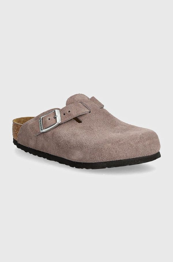 Birkenstock Dječje natikače od brušene kože Birkenstock Boston boja: ružičasta, 1027894