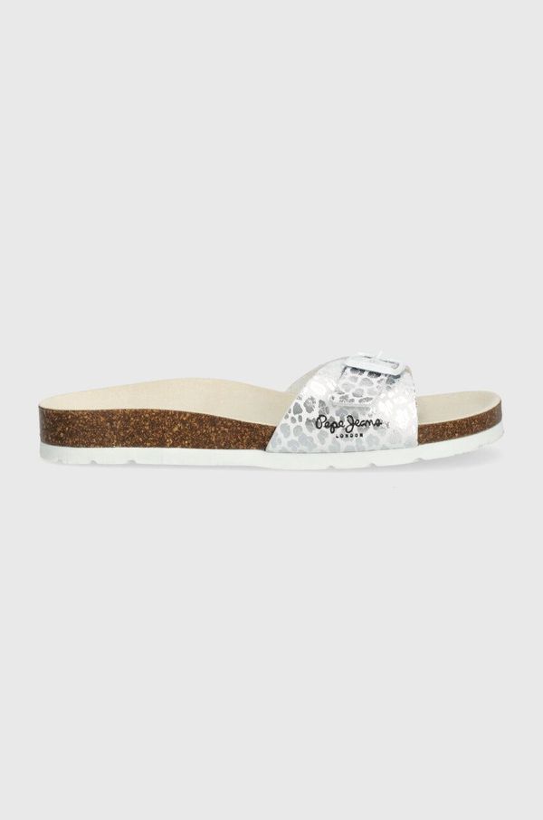 Pepe Jeans Dječje natikače Pepe Jeans OBAN FUN G boja: srebrna