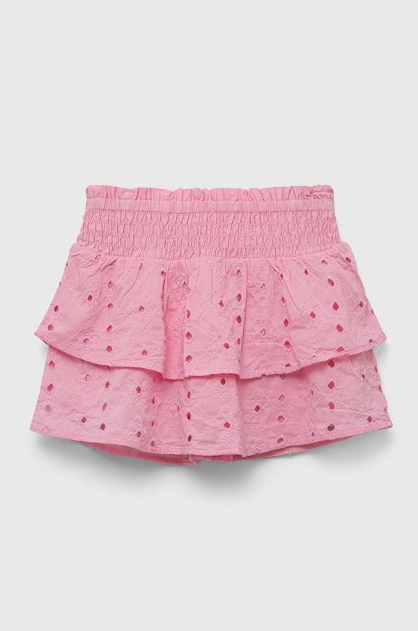 Abercrombie & Fitch Dječje pamučna haljina Abercrombie & Fitch boja: ružičasta, mini, širi se prema dolje