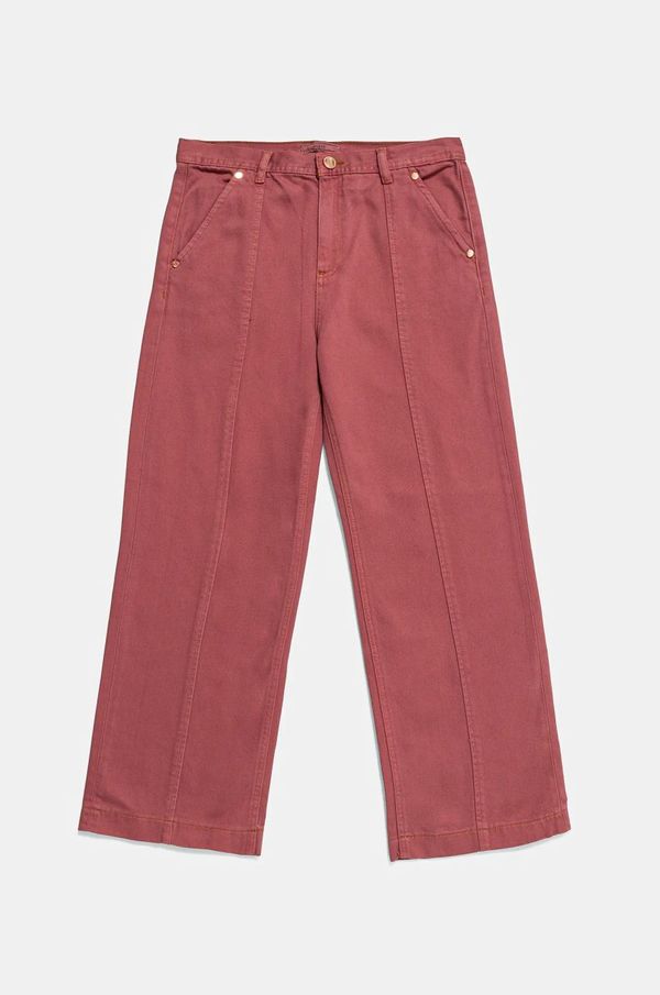 Guess Dječje pamučne hlače Guess boja: ružičasta, bez uzorka, J4BB07 WFUL0