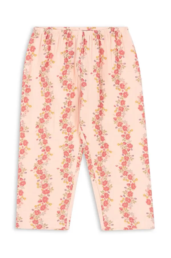Konges Sløjd Dječje pamučne hlače Konges Sløjd COCO PANTS GOTS boja: ružičasta, s uzorkom, KS102276