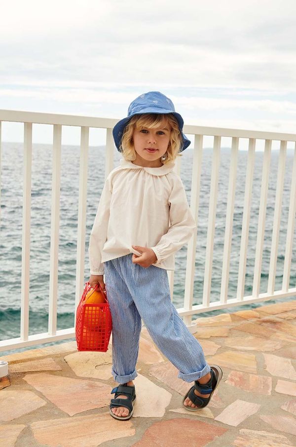 Liewood Dječje pamučne hlače Liewood Birger Seersucker Check Pants s uzorkom