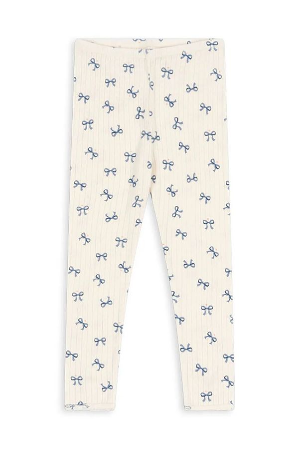 Konges Sløjd Dječje pamučne tajice Konges Sløjd MINNIE PANTS GOTS boja: bijela, s uzorkom, KS102058