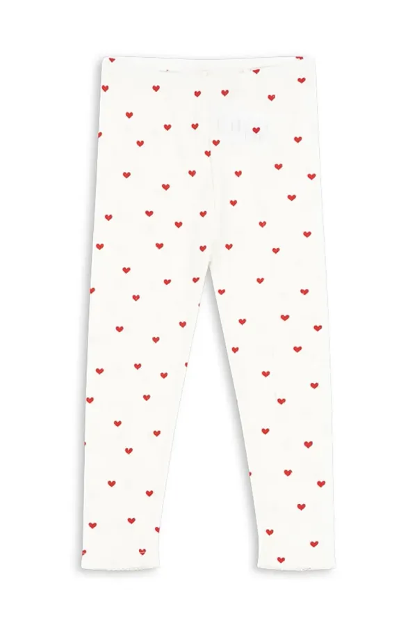 Konges Sløjd Dječje pamučne tajice Konges Sløjd MINNIE PANTS GOTS boja: bijela, s uzorkom, KS103363