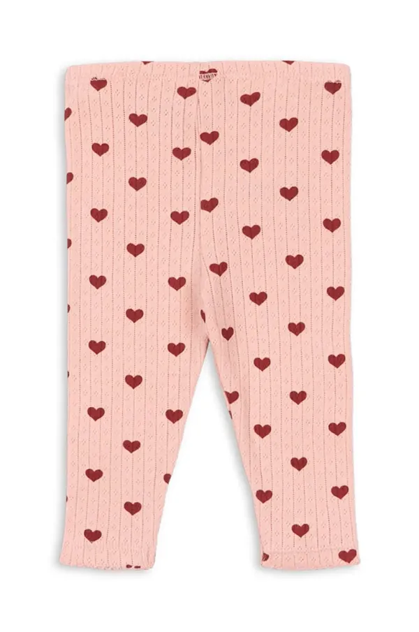 Konges Sløjd Dječje pamučne tajice Konges Sløjd MINNIE PANTS GOTS boja: ružičasta, s uzorkom, KS102584
