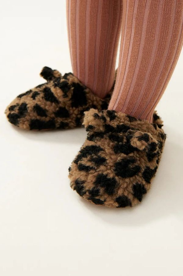 Liewood Dječje papuče Liewood Maui Pile Slipper boja: bež, LW19239