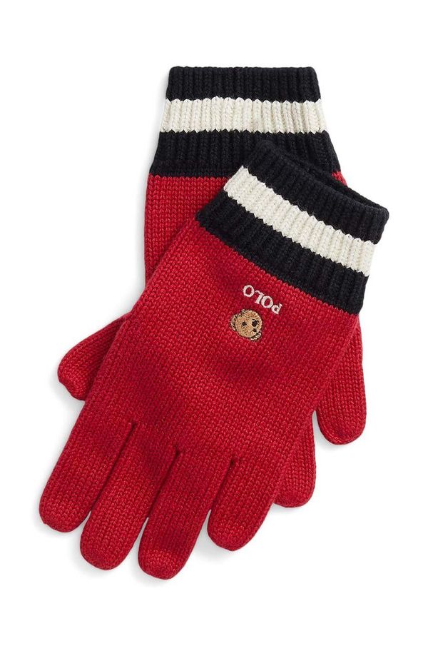 Polo Ralph Lauren Dječje rukavice Polo Ralph Lauren boja: crvena