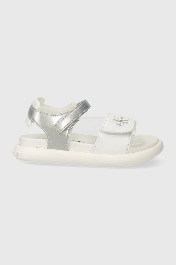 Calvin Klein Jeans Dječje sandale Calvin Klein Jeans boja: bijela