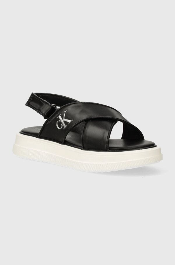 Calvin Klein Jeans Dječje sandale Calvin Klein Jeans boja: crna