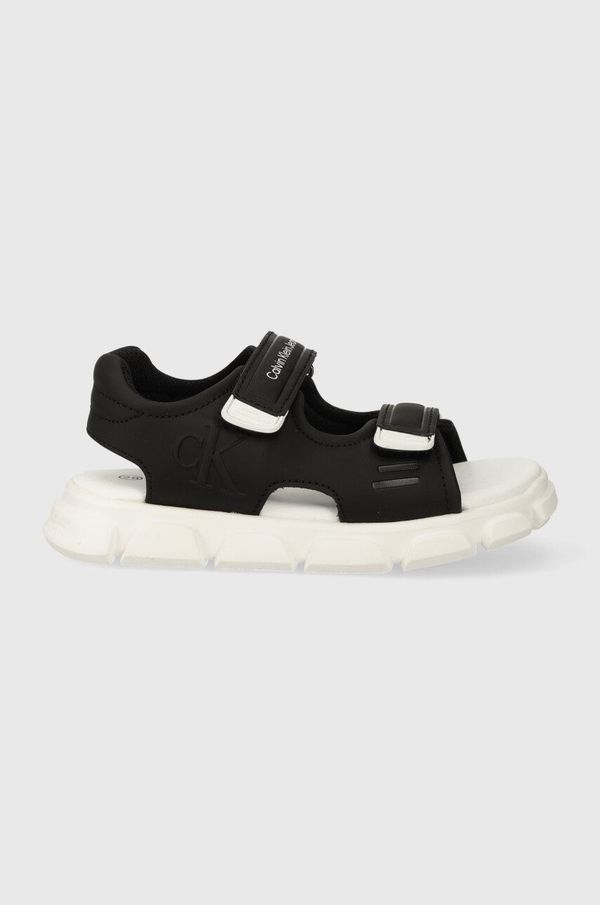 Calvin Klein Jeans Dječje sandale Calvin Klein Jeans boja: crna