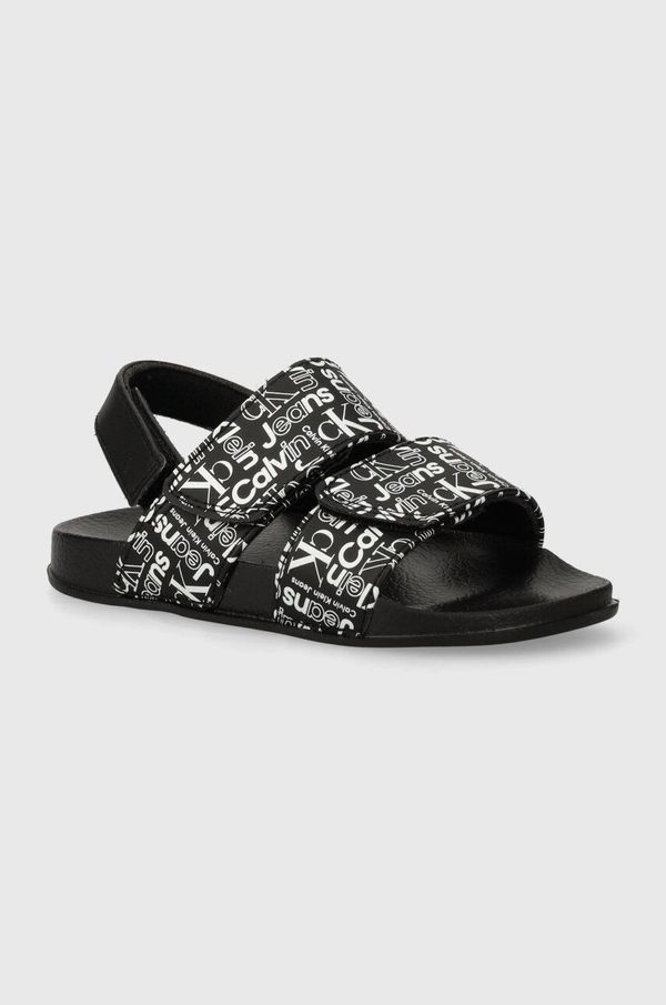 Calvin Klein Jeans Dječje sandale Calvin Klein Jeans boja: crna