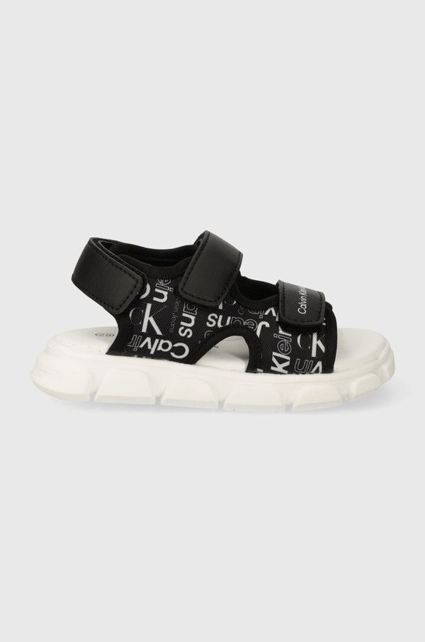 Calvin Klein Jeans Dječje sandale Calvin Klein Jeans boja: crna