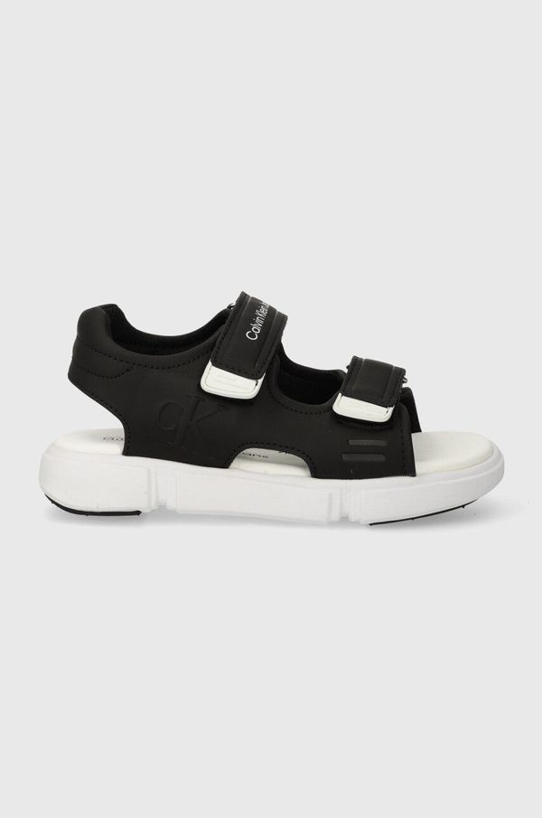 Calvin Klein Jeans Dječje sandale Calvin Klein Jeans boja: crna