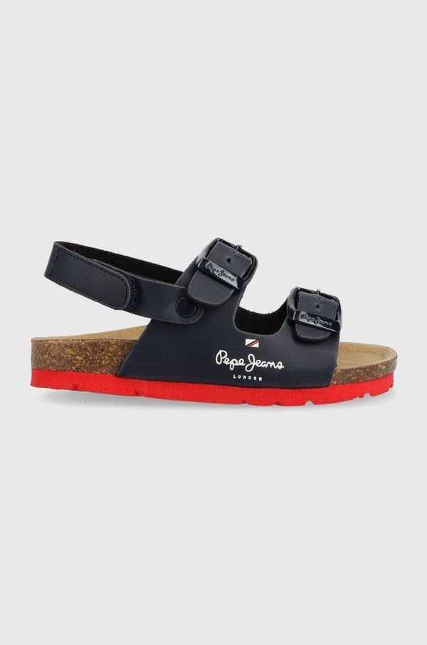 Pepe Jeans Dječje sandale Pepe Jeans Bio Double boja: tamno plava