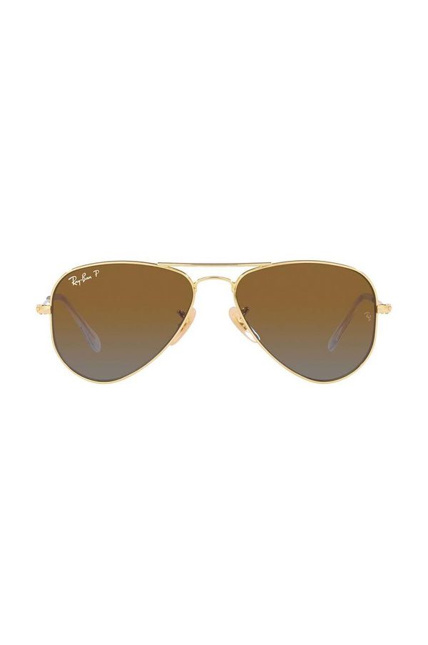 Ray-Ban Dječje sunčane naočale Ray-Ban Junior Aviator boja: smeđa, 0RJ9506S-Polarized