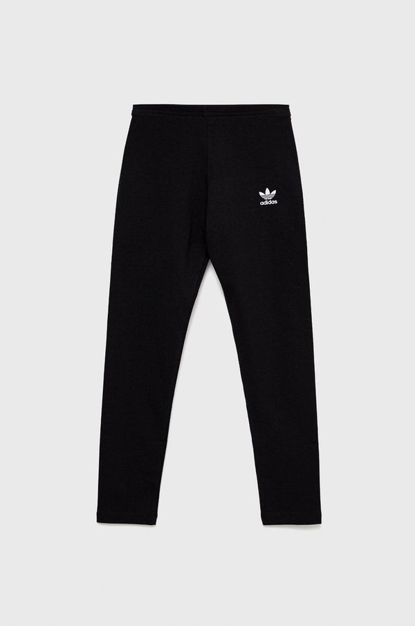 adidas Originals Dječje tajice adidas Originals boja: crna, glatki materijal