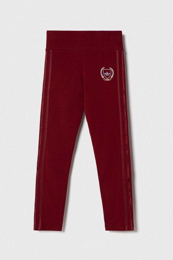 adidas Originals Dječje tajice adidas Originals boja: crvena, s aplikacijom