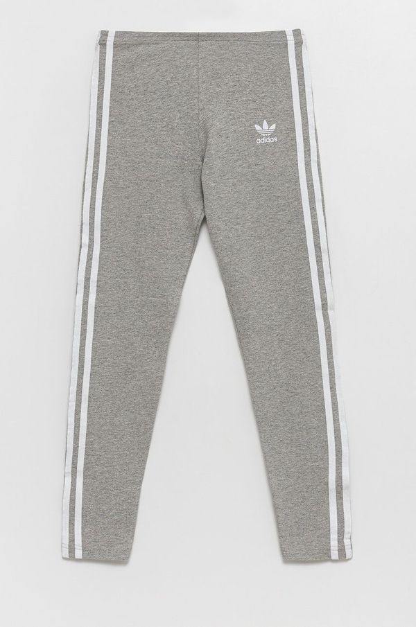 adidas Originals Dječje tajice adidas Originals boja: siva, glatki materijal