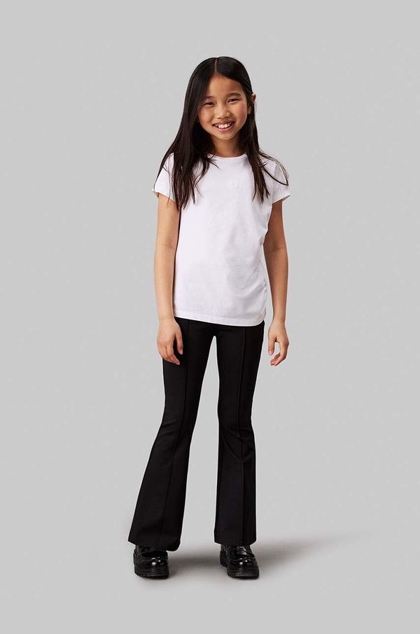 Calvin Klein Jeans Dječje tajice Calvin Klein Jeans PUNTO TAPE FLARE boja: crna, bez uzorka, IG0IG02518
