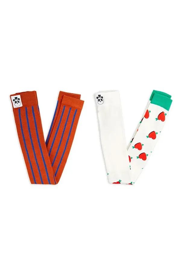 Mini Rodini Dječje tajice Mini Rodini Arrowed heart 2-pack boja: narančasta, s uzorkom, 2526011100
