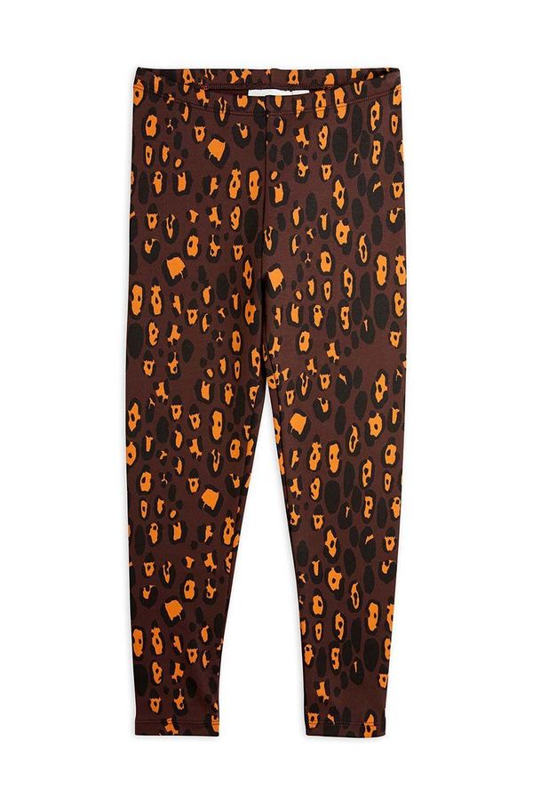 Mini Rodini Dječje tajice Mini Rodini Leopard boja: smeđa, s uzorkom, 2473011016