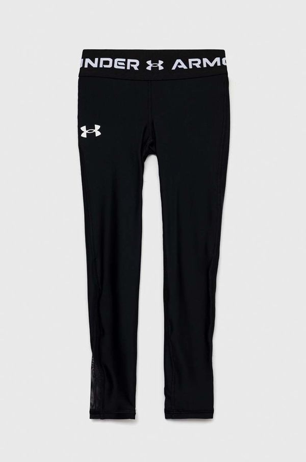 Under Armour Dječje tajice Under Armour boja: crna, glatki materijal