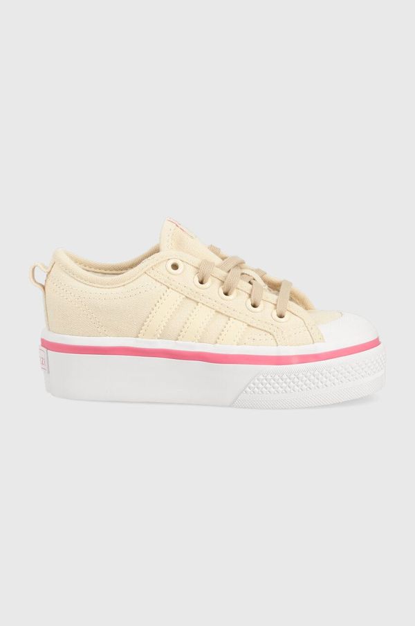 adidas Originals Dječje tenisice adidas Originals NIZZA PLATFORM C boja: bež