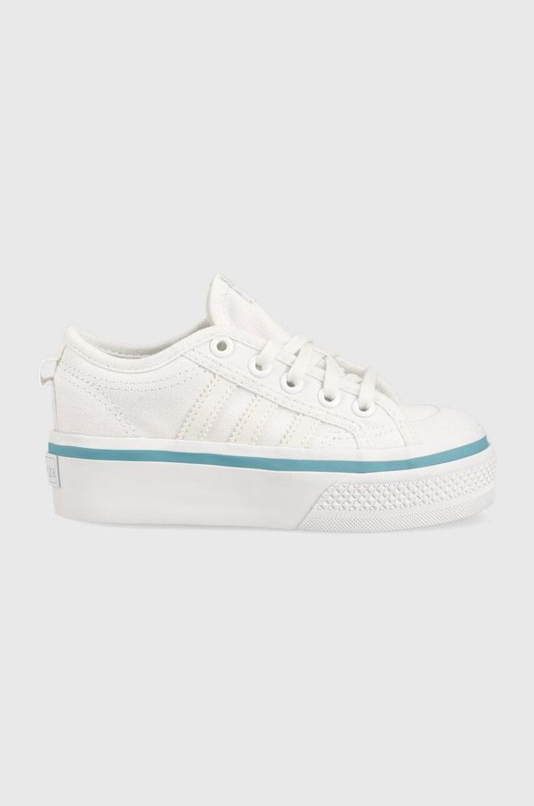 adidas Originals Dječje tenisice adidas Originals NIZZA PLATFORM C boja: bijela