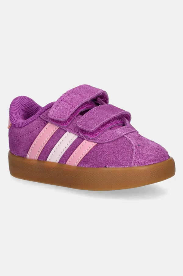 adidas Dječje tenisice od brušene kože adidas VL COURT 3.0 boja: ružičasta, JH6309
