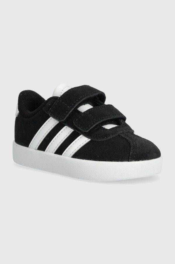 adidas Dječje tenisice od brušene kože adidas VL COURT 3.0 CF I boja: crna