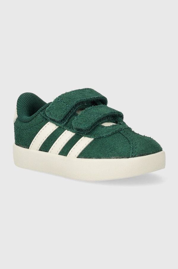 adidas Dječje tenisice od brušene kože adidas VL COURT 3.0 CF I boja: zelena
