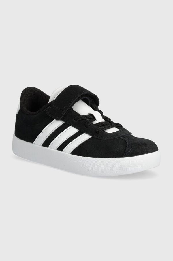 adidas Dječje tenisice od brušene kože adidas VL COURT 3.0 EL C boja: crna
