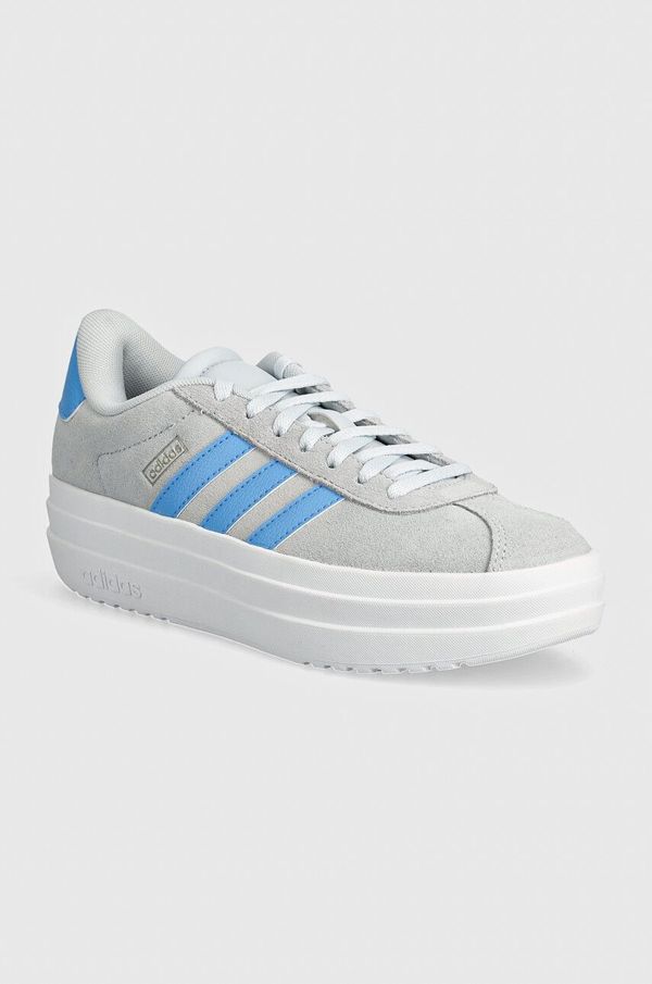 adidas Dječje tenisice od brušene kože adidas VL COURT BOLD boja: siva, IH8033