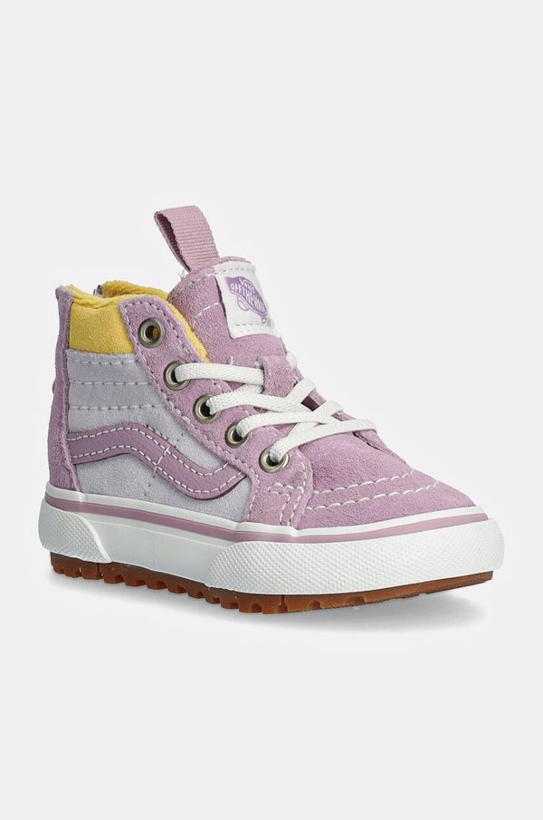 Vans Dječje tenisice od brušene kože Vans MTE SK8-Hi Zip boja: ljubičasta, VN000D0M6GL1