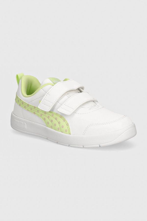 Puma Dječje tenisice Puma Courtflex V3 Dotty boja: zelena, 398758