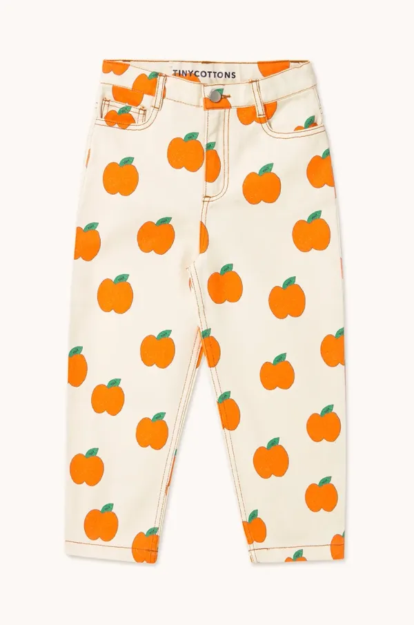 Tinycottons Dječje traperice Tinycottons APPLES STRAIGHT JEANS SS25-216