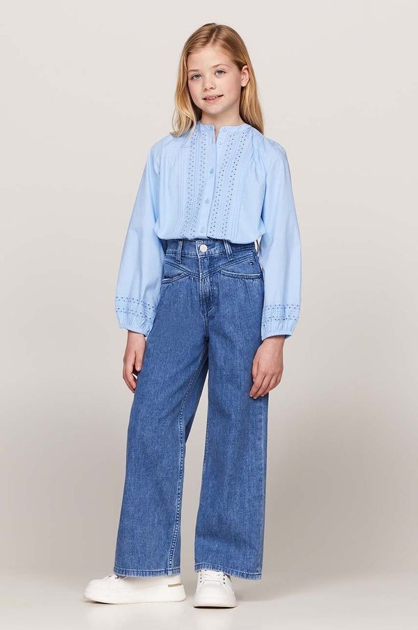 Tommy Hilfiger Dječje traperice Tommy Hilfiger MABEL FRONT YOKE DENIM KG0KG08019