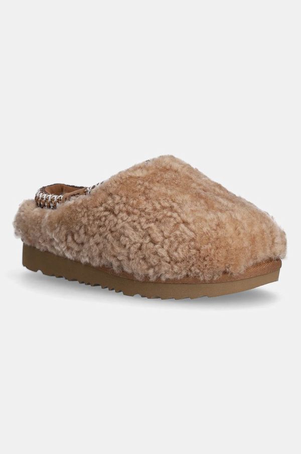 Ugg Dječje vunene papuče UGG TASMAN MAXI CURLY boja: smeđa, 1158256K