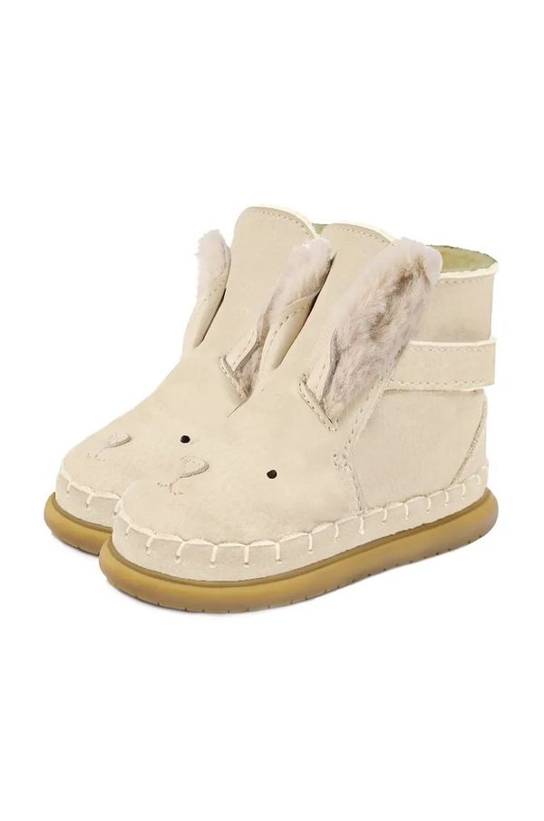 Donsje Dječje zimske cipele od brušene kože Donsje Dubu Exclusive Shoes Rabbit boja: bež, 1500504