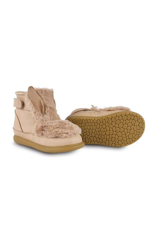 Donsje Dječje zimske cipele od brušene kože Donsje Roumi Shoes Fluffy Bunny boja: bež, 1500902