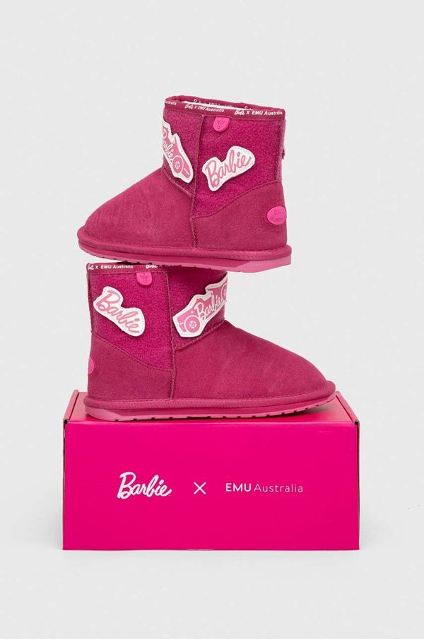 Emu Australia Dječje zimske cipele od brušene kože Emu Australia x Barbie, Wallaby Mini Play boja: ružičasta