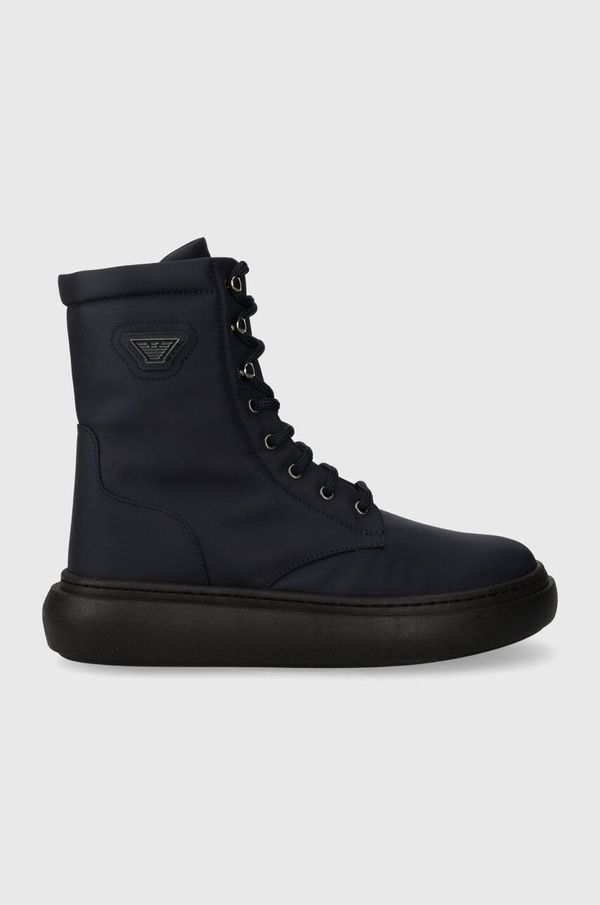 Emporio Armani Dječje zimske čizme Emporio Armani boja: tamno plava