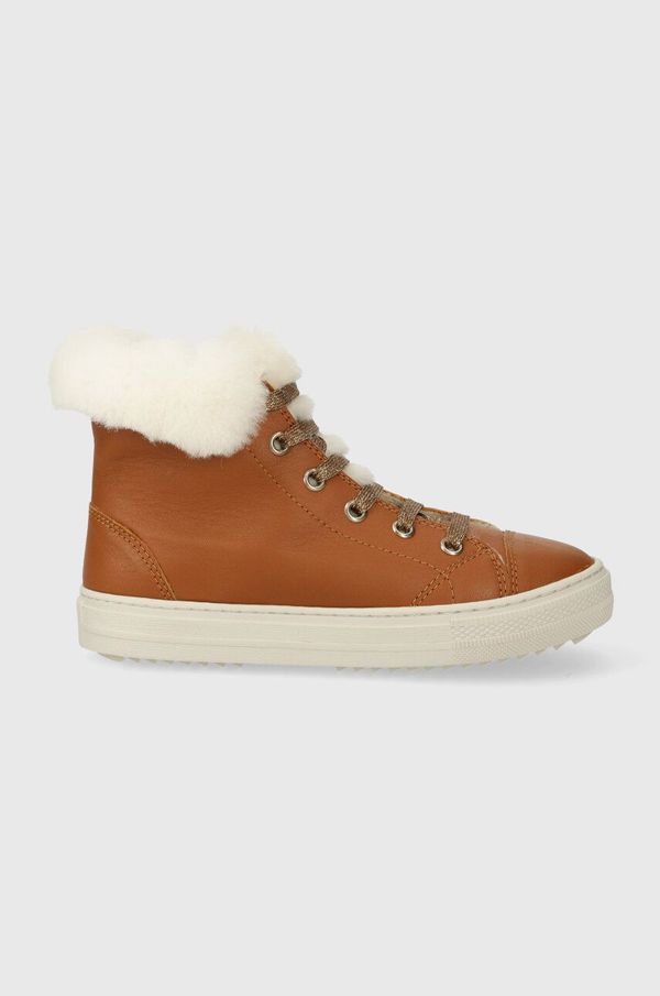 Pom D'api Dječje zimske čizme Pom D'api SWAG ZIP FUR boja: smeđa