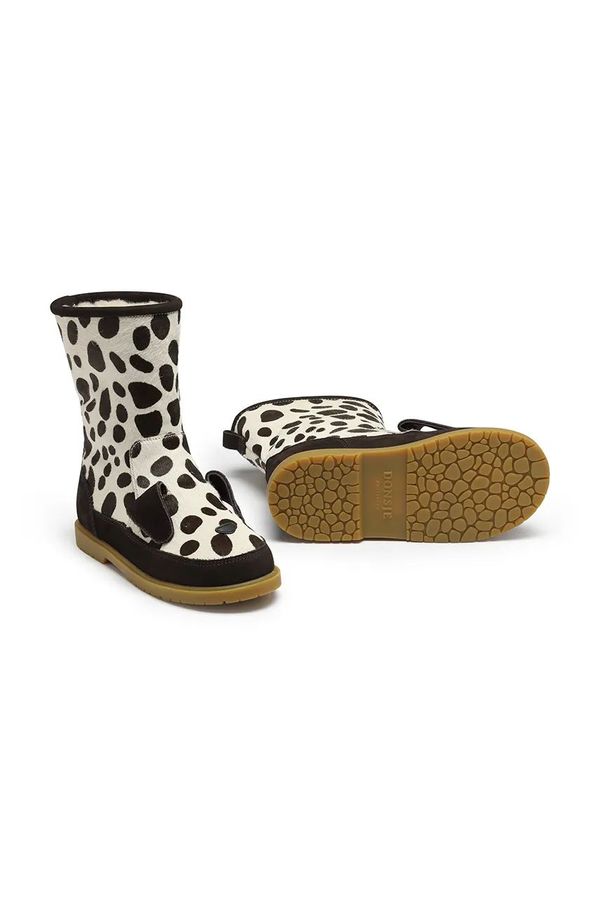 Donsje Dječje zimske kožne cipele Donsje Wadudu Exclusive Boots Dalmatian boja: smeđa, 2022120