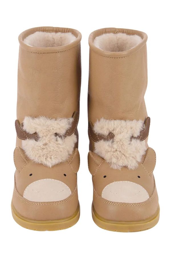 Donsje Dječje zimske kožne cipele Donsje Wadudu Exclusive Boots Reindeer boja: smeđa, 2022119