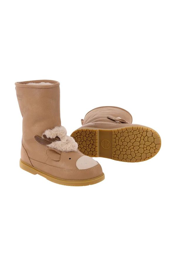 Donsje Dječje zimske kožne cipele Donsje Wadudu Exclusive Boots Reindeer boja: smeđa, 2022119