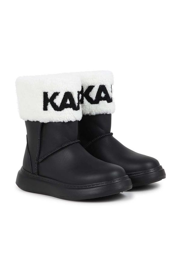 Karl Lagerfeld Dječje zimske kožne cipele Karl Lagerfeld boja: crna, Z30312