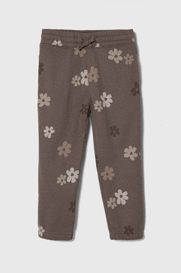 Abercrombie & Fitch Dječji donji dio trenirke Abercrombie & Fitch boja: bež, s uzorkom