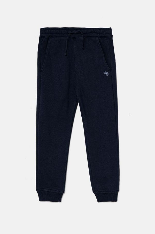 Abercrombie & Fitch Dječji donji dio trenirke Abercrombie & Fitch boja: tamno plava, bez uzorka, KI234-4057