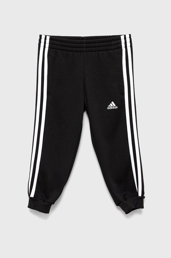 adidas Dječji donji dio trenirke adidas boja: crna, s aplikacijom